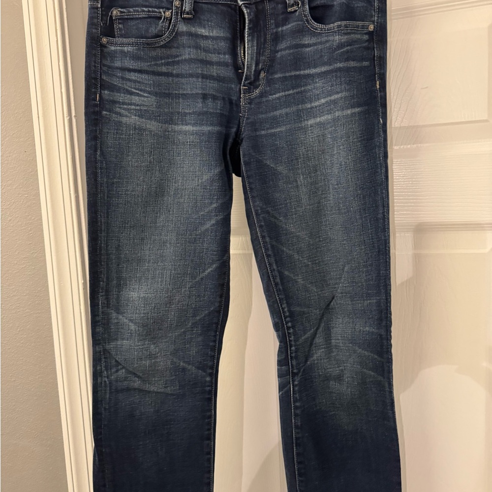 90’s American Eagle Outfitters Dark Blue Straight Jeans Size 4L